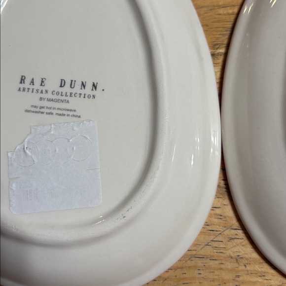 Rae Dunn Artisan Collection Ceramic  Plates set of 2 - Picture 5 of 8